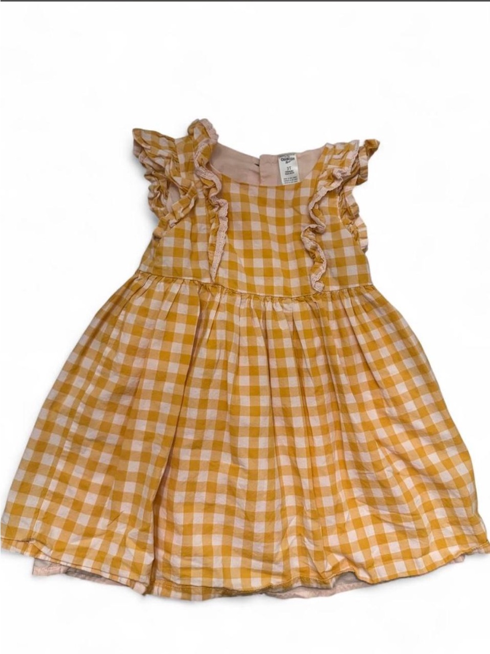OshKosh B'gosh Yellow Gingham Ruffle Sundress